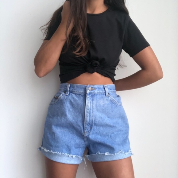 Vintage Pants - Vintage Riders high waist denim mom shorts W30